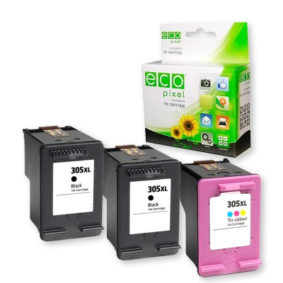 HP305XL 3db-os Color-Színes Tintapatron-csomag ECOPIXEL (utángyártott)